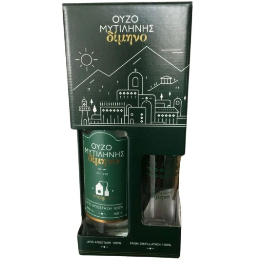  Узо Димино с Чаша / Ouzo Dimino Glass Set 0.7 л.