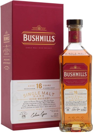 Bushmills 16 Year Old – Премиум ирландско сингъл малц уиски 700 мл