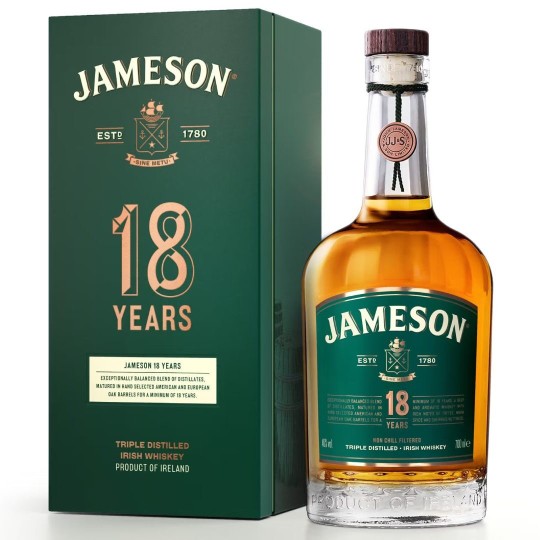 Джеймисън 18YO 0.7 л. – Premium Blended Irish Whiskey с тофи, ванилия, подправки и дъб